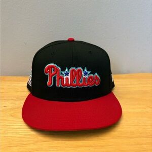 Phillies New Era Black and Red Baseball Hat